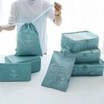 Kit 7 Necessaires Organizadoras para Mala de Viagem