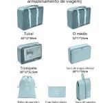 Kit 7 Necessaires Organizadoras para Mala de Viagem
