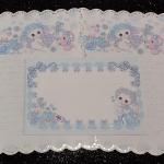 Papel de Carta Amenomori Fumika Coelho azul.