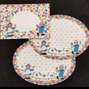 Papel de carta Raggedy Ann & Andy corações